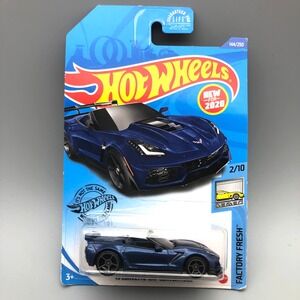 Hot Wheels Factory Fresh '19 Corvette ZR1 Convertible Blue 144/250 1/64 Diecast